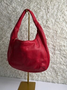 VIA SPIGA WOMEN'S PERFORATED RED MINIMALIST BAG/PURSE!